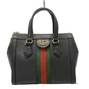 Gucci Ophidia Handbag 547551 Black Green Red